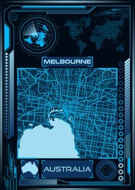 MELBOURNE MAP AUSTRALIA