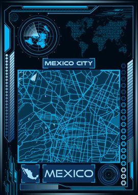 MEXICO CITY MAP MEXICO