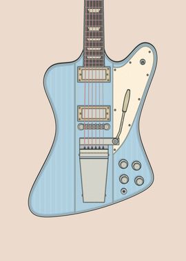 Frost Blue Stylish Guitar