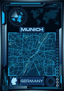 MUNICH MAP GERMANY