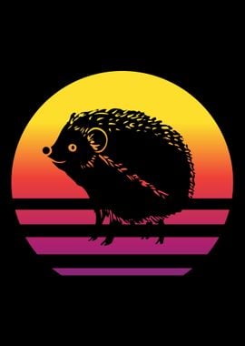 Hedgehog Retro Vintage