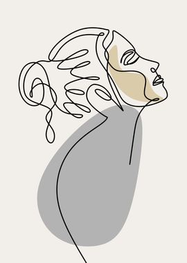 Abstract woman face art