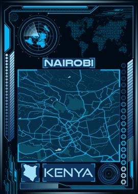 NAIROBI MAP KENYA