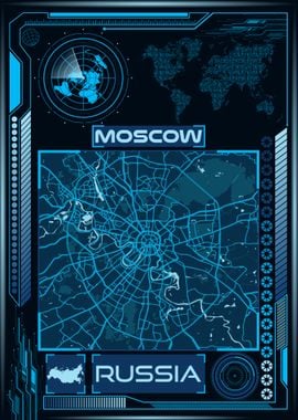 MOSCOW MAP RUSSIA