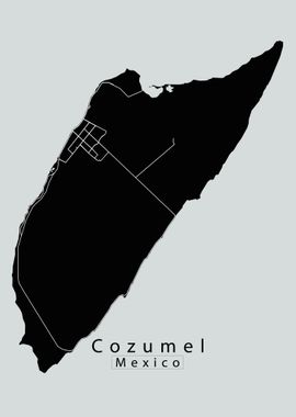 Cozumel Island Map