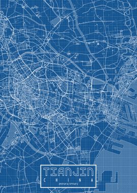 Tianjin City Map Blueprint