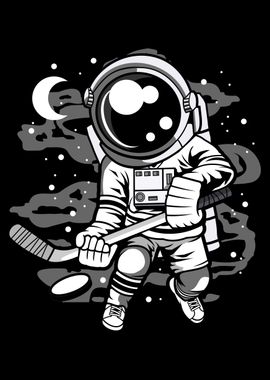 Hokey Player Astronaut