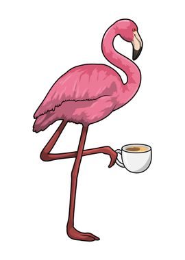 Flamingo Cup of Coffee