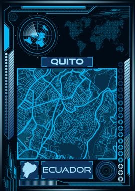 QUITO MAP ECUADOR