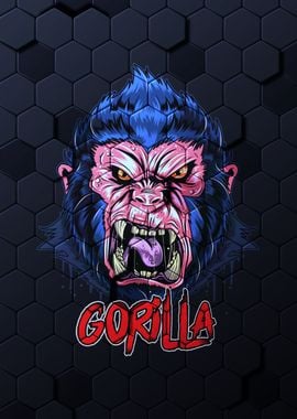 Gorilla Angry Face