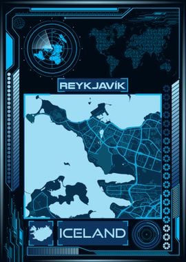 REYKJAVIK MAP ICELAND