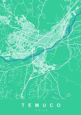 TEMUCO Map CHILE 