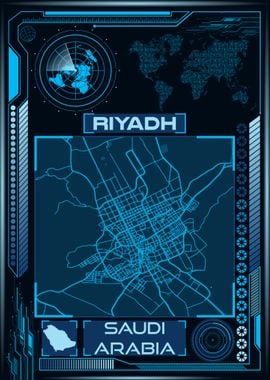 RIYADH MAP SAUDI ARABIA