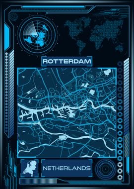 ROTTERDAM MAP NETHERLANDS