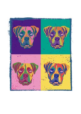 COLORFUL BOXER DOGS