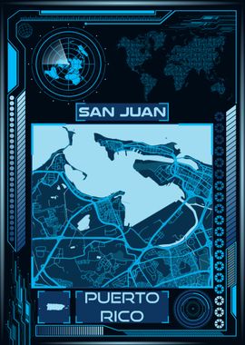 SAN JUAN MAP PUERTO RICO