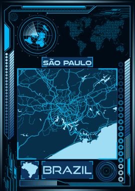 SAO PAULO MAP BRAZIL