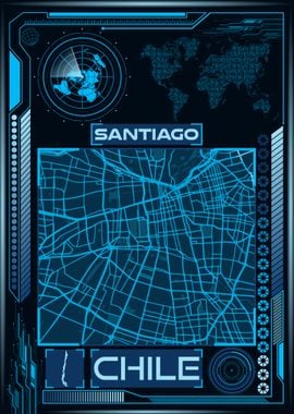 SANTIAGO MAP CHILE