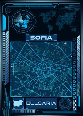 SOFIA MAP BULGARIA