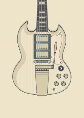 3 Pickup Solid Guitar