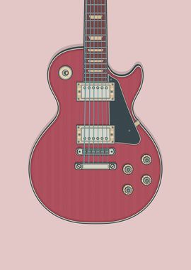 Burgundy Rock Guitar