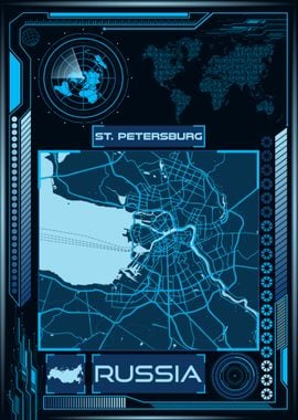 ST PETERSBURG MAP RUSSIA