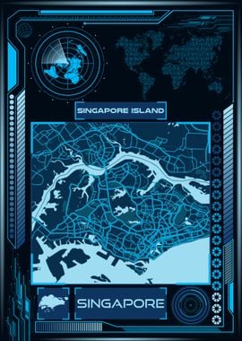 SINGAPORE ISLAND MAP