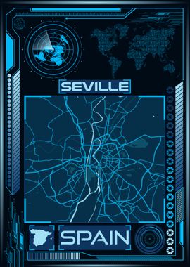 SEVILLE MAP SPAIN