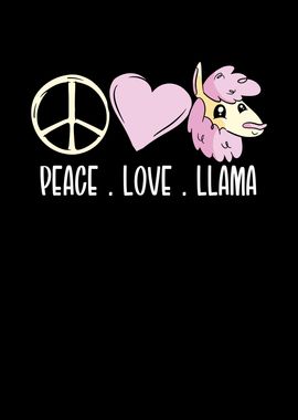 Peace love llama