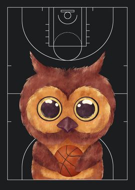 Owl Basketball Player