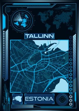 TALLINN MAP ESTONIA