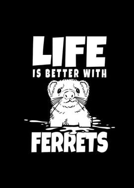 Ferrets Pets Animals Gift