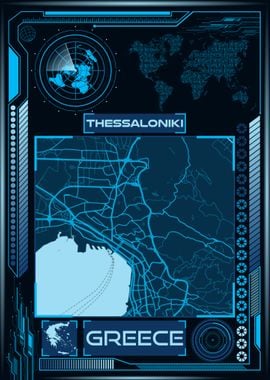 THESSALONIKI MAP GREECE