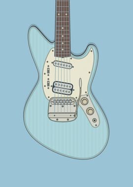 Sonic Blue Offset Guitar