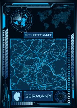 STUTTGART MAP GERMANY