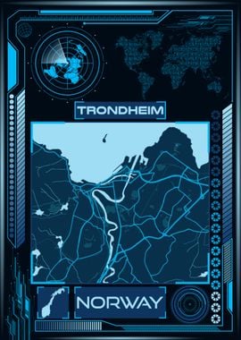 TRONDHEIM MAP NORWAY