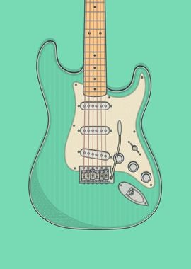 Sea Foam Green Strat