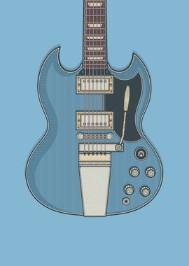 Pelham Blue Solid Guitar