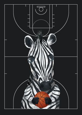 Zebra Basketball Player