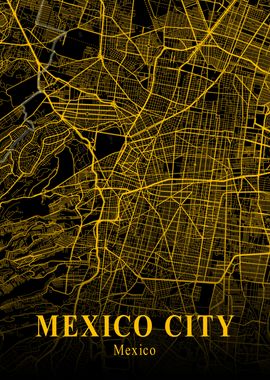 MEXICO CITY GOLD CITY MAP