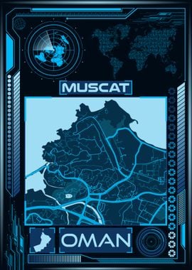 MUSCAT MAP OMAN