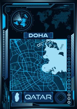 DOHA MAP QATAR