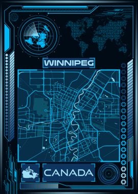 WINNIPEG MAP CANADA