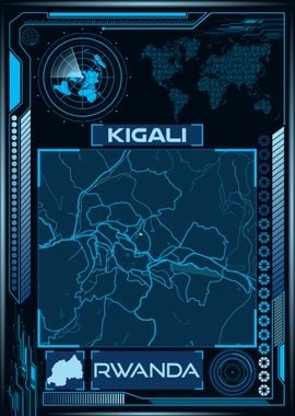 KIGALI MAP RWANDA