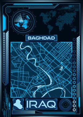 Baghdad Map Iraq