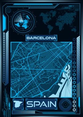 Barcelona Map Spain