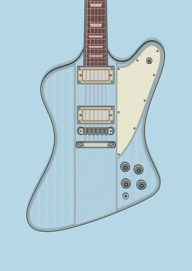 Frost Blue Stylish Guitar