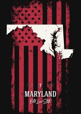 Maryland State Map USA