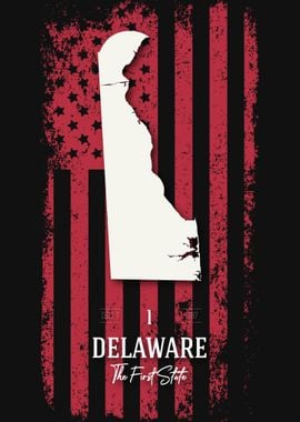 Delaware State Map USA