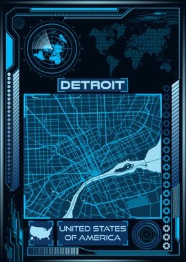 DETROIT MAP USA